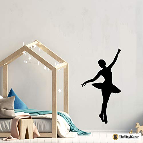 Thevinylguru - Ballerina Wall Decal Sticker - 8 In. - Ballet Pique Tours Vinyl Art Mural For Kid Teen Boy Girl Room Bedroom Decor #TOP2