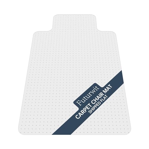 Office chair mat for carpet floor 48x30 with lip