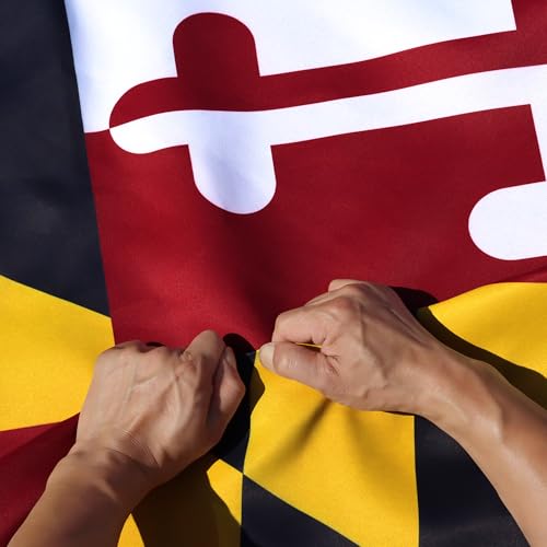 Drapeau du Maryland 3x5 double face solide et durable Anley MD