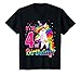 Enfant Fil dentaire sur le thème de la licorne pour 4ème anniversaire de fille T-Shirt