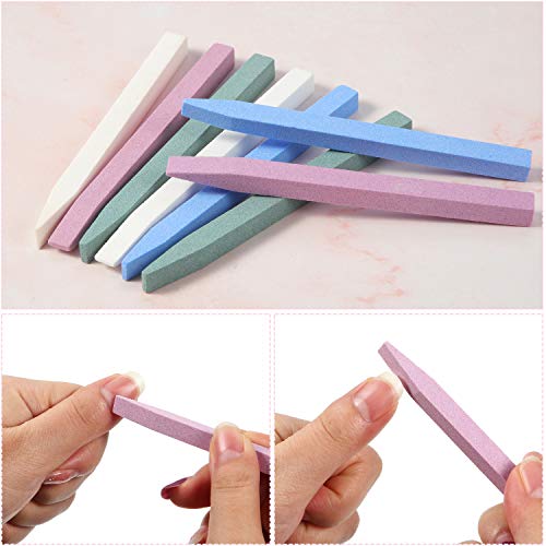 8 Pieces Stone Nail File Nail Pumice Stone Stick Pumice Stone Nail Cuticle Pusher Stone File For Home Salon Nail Buffing Tool #TOP1
