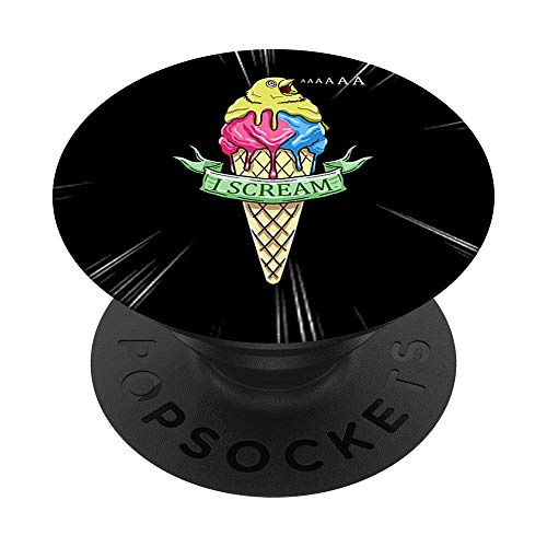 I Scream Canary Head Cool Finch Songbird Pet Bird Lover Gift PopSockets Supporto e Impugnatura per Smartphone e Tablet