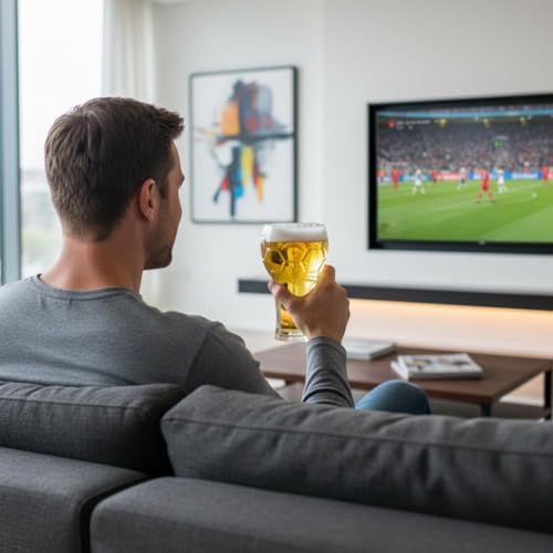 Vasos de cerveza de fútbol de 20oz para barbacoas y partidos 5
