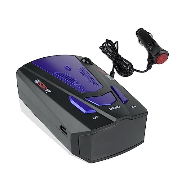 Car Radar Detector, Upgraded Dectector Driving Aids for City Road and Highway, Directional System Real Time Voice Alert Speed, Built-in GPS, LED Display