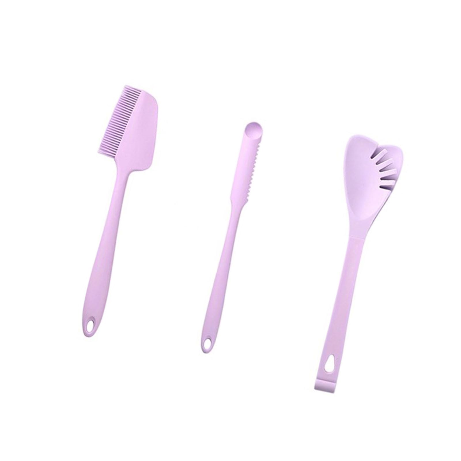 Tsophreniq 3pc High-Temp Kitchen Spatulas, Soft Silicone Scrapers for Nonstick Surfaces, Ergonomic Handle Baking Tools Heats Resistnts Silicones Spatulas for Ergonomic Spatula Set