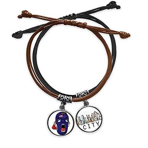 Bracelet corde main chaîne cuir Sidi bijoux poignet tendance pour homme
