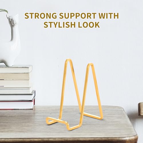 Plate Holder Easel Display Stand - 6 inch Metal Plate Stands for Display - Tabletop Picture Stand - Gold Iron Easels for Display Pictures | Photo Frames | Book | Decorative Plates | Plaque - 3 Pack by DIDUDIDU - Image 6