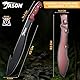 JASON Machete Survival Großes Outdoor Messer Feststehend mit Holzgriff Bushmesser Jagdmesser mit PU Scheide Großes Bushcraft Messer für Outdoor Aktivitäten