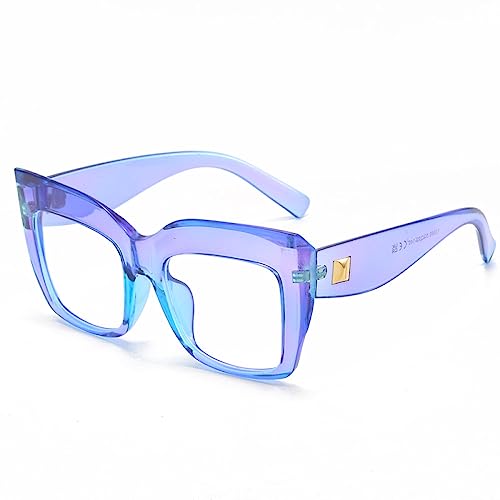 Monturas de gafas cuadradas MUTYNE para mujer con lentes ópticos grandes