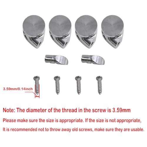 Toilet Seat Hinge Metal End Caps Compatible with Giralda DAMA Senso Hall Soft Close AI0001100R, Silver - Image 2
