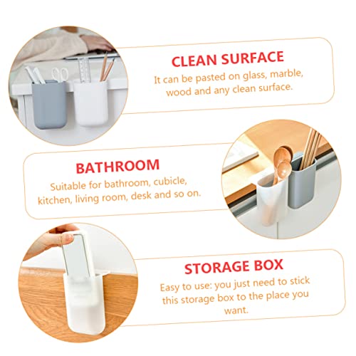 Boîtes murales blanc transparent Uonlytech gain de place sans perçage - 7
