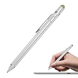 STYLUS RECARGABLE - Hasta 8 horas de uso continuo después de sólo una hora de carga completa a través del cable Micro USB (NO incluye aquí). Cortará automáticamente la energía después de 30 minutos sin uso.