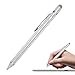 Produktbild MoKo Universal Activer Stylus Stift - Aluminium 2 in 1 Hoch Präzis 1.5mm Touchstift Eingabestift mit integriertem Akku geeignet für Apple (iPhone XS/XS Max/XR/X/8, iPad), Tablets, Smarphones, Silber
