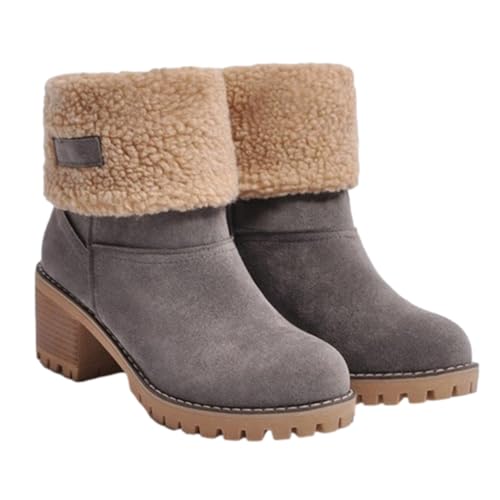 Chaussures d'hiver chaudes Teksome à bout rond pour sorties élégantes en ville