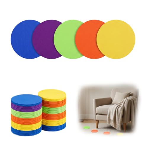 40Pcs Carpet Spots for Classroom Organization Colorful Carpet Spots Teacher Supplies for Seating Arrangements and Group Activities Educational Decor for Color Recognition and Learning