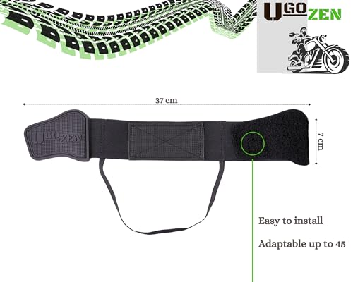 Motorrad-Schuhschutz, Zubehör, Schutz für Motorradstiefel, Motorradschuhe, französische Marke Ugozen, für Motorradfahrer, Einheitsgröße, verstellbar, Schwarz.