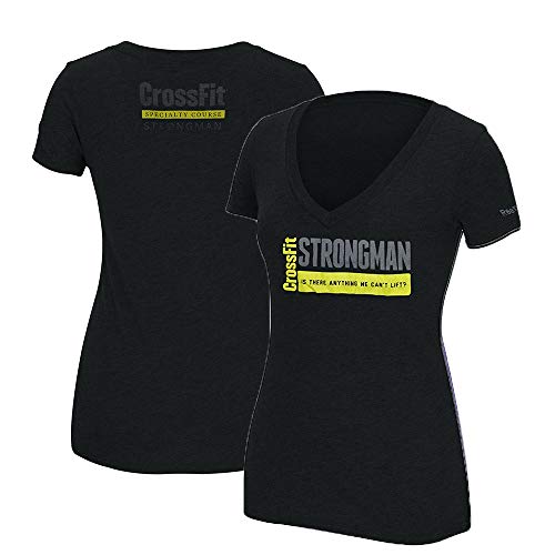Reebok Crossfit Specialty Course Strongman t-shirt noir sport femme col V
