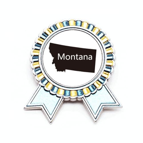 Broche carte du Montana Amérique pin's métal taille M insigne États-Unis
