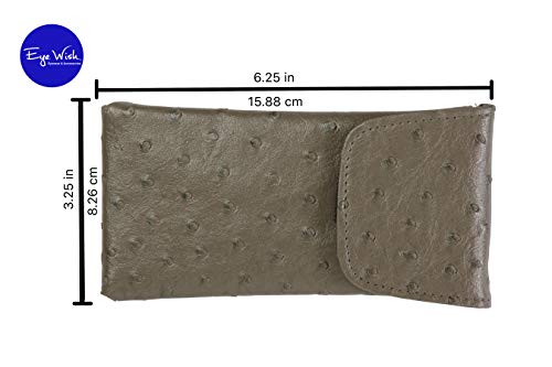 2 Pack Eyeglass Case Top Closure, Slip In Eyeglass Case Soft Faux Leather For Large Glasses, Women Men #TOP2