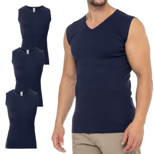 Maillots sans manches homme col V en coton confort pour le quotidien et le bureau