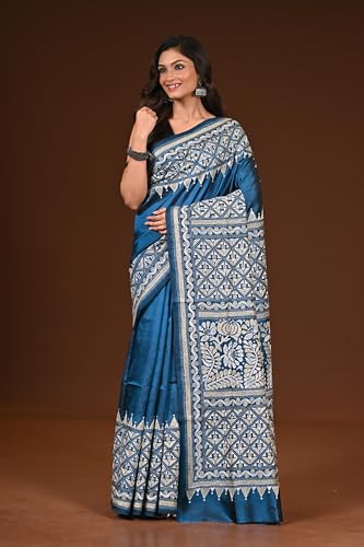Ramshyam Collection blue pure silk saree in pure silk – image 3