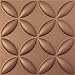 Ekena Millwork 19 5/8"W x 19 5/8"H Wallflower EnduraWall Decorative 3D Wall Panel, Aged Copper (Covers 2.67 Sq. Ft.