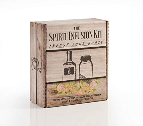 The SPIRIT INFUSION KIT - Infuse Your Booze! 70+ Homemade Flavored Vodka Recipes. Become an Infused Alcohol Cocktail Mixologist using the 110pg Recipe and Instruction Book. Great Gift & Party Hit!