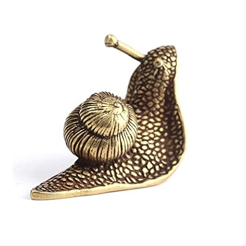 ZGPTX Copper Snail Small Bronze Carving Solid Brass Small Ornaments Tea Ceremony Copper Art Copper Tea Pets Copper Cover