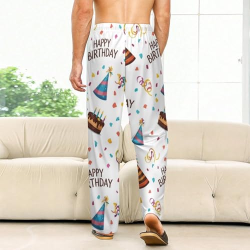 MoBlinko Womens Pajama Pants Birthday Party Cake Mens Women Pajamas Pants for Women Pajama Bottoms XL4