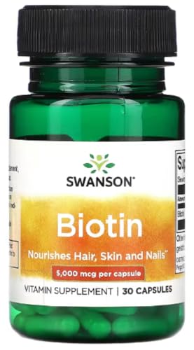 Swansons Swanson - Biotin | High-Potency Support for Hair, Skin & Nails - 30 Capsules