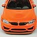 BMW M4 GTS Orange with Carbon Top and Orange Wheels 1/24 Diecast Model Car by Maisto 31246