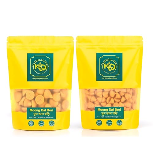 Image of KVD Collection Bangla Premium Handmade Bengal Sona Moong Dal Bori - 250 grams (Mix Size)