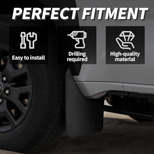 Image of Mud Flaps Splash Guards for Toyota 4Runner 2025 2026, Durable TPE Mud Guards, Extended and Widened Design, Protects Against Mud, Rocks, and Debris(4PCS)