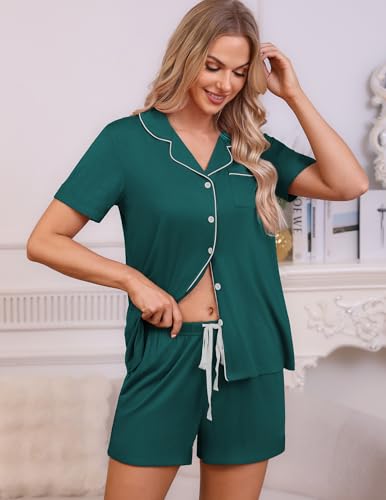 Image of HNG Pajama Sets for Women 2 Piece PJ Sets Short Sleeve Lounge Set Fashion Sleepwear XS-3XL