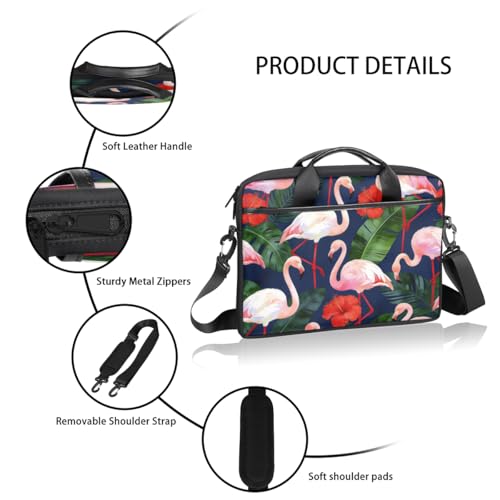 Bolso para portátil Flamingo con correa para hombro 14-15 pulg miniatura 4