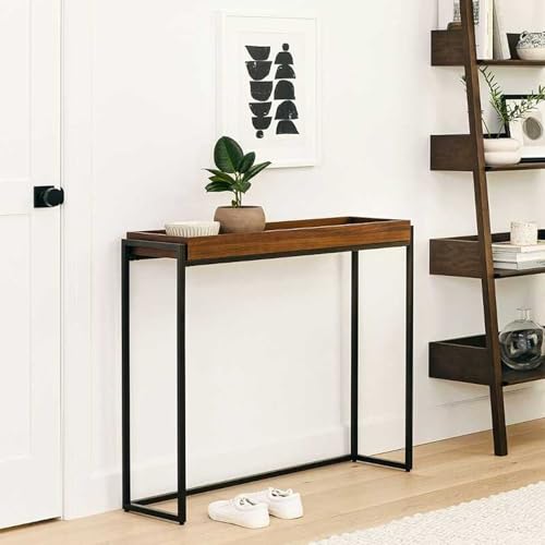 WTIWJY Mesas consola de entrada, mesa de entrada de madeira mesas de acento retro para corredor para atrás do sofá para sala de estar, corredor (120 x 25 x 80 cm