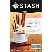 Stash Tea Premium Caffeine Free Herbal Tea, Cinnamon Vanilla, 18 Count