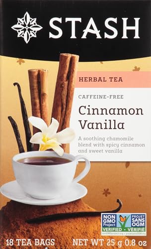 Stash Tea Premium Caffeine Free Herbal Tea, Cinnamon Vanilla, 18 Count