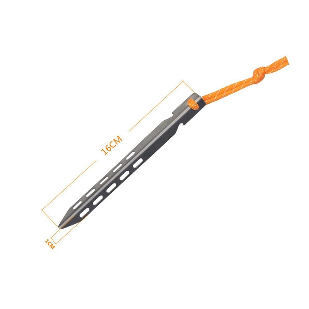 Zeltnägel 6/10 Stück Titan Zeltheringe V-Form Titan Spike Winddicht Outdoor Camping Titan Zeltnagel Zubehör Zelthering Campingausrüstung (Color : 10pcs)