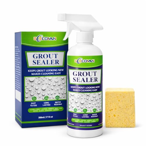 17.6 OZ Heavy Duty Pro Strength Grout Sealer Spray for Tile, Marble, Floors, Bathroom Showers and Countertops. Clear Protector Formula – Penetrating Sealant Offers Superior Waterproof Protection.