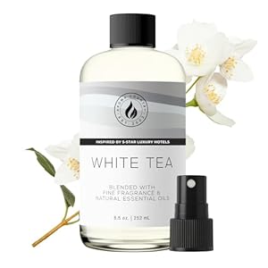 Aroma Country White Tea Diffuser Oil – Luxury Essential Oils for Diffuser Refill & Air Freshener Room Spray, Long-Lasting, Natural Home Fragrance and Hotel Scent for Diffusers & Machines (8.5 Fl Oz)