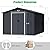 GarveeLife 8x15 Ft Outdoor Storage Shed, Steel Utility Tool Shed with Sloped Roof & Lockable Door, Backyard Garden Patio Lawn Outdoor Shed for Organising Tools and Equipment in Yard, Garden, Grey