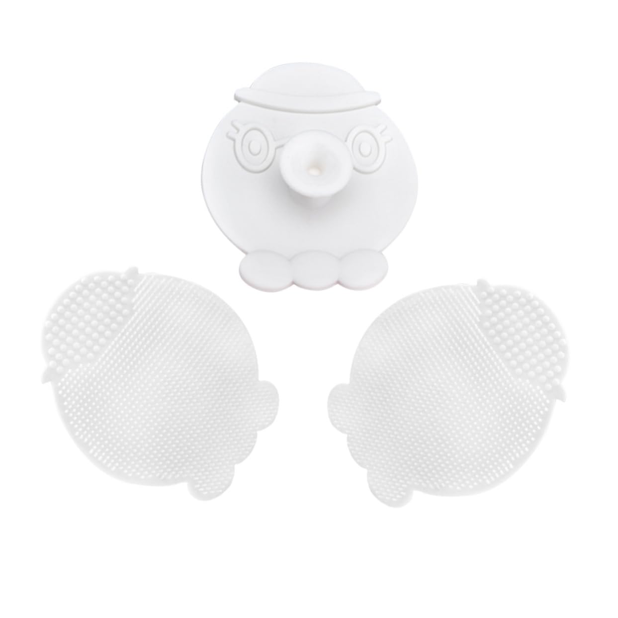Didiseaon Small Facial Brush Set 3pcs Silicone Octopus Facial Brush Gentle Face Cleansing Non-Abrasive Skin Scrubber