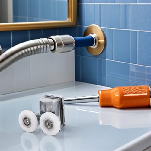 Rodillos para puerta de ducha y repuesto de ruedas de mampara baño corredera 8