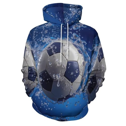 Sweat à capuche football 3D Harajuku pour hommes et femmes