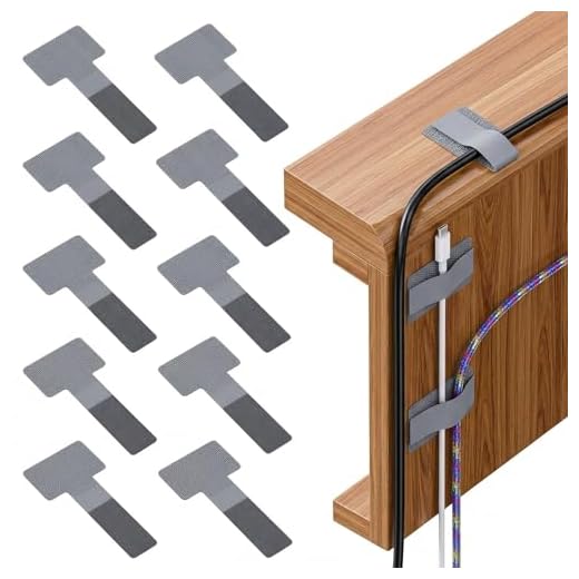 Self Adhesive Hook and Loop Cable Ties 10Pcs set, Hook and Loop Cable Straps, Cord Organizer, Cable Clip, for Household and Office