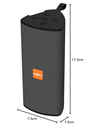 Image of FRONTECH Multimedia Speaker with FM Radio /USB /TF /and Aux Support 3 W Bluetooth Speaker / 800 mAh Battery, 1 Year Warranty (Black- SW-0182)