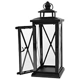 Lanterne décorative pour table de mariage – fabriquée en fer et en verre, utilisable comme porte-bougie élégant