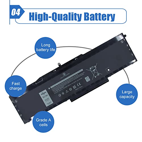 Dentsing Vg93N Laptop Battery Compatible With Dell Precision 15 3520 3530 E5580 E5590 5591 Series Notebook Vg93N 0Vg93N Wfwkk 0Wfwkk Battery 11.4V 92Wh 6-Cell #TOP4