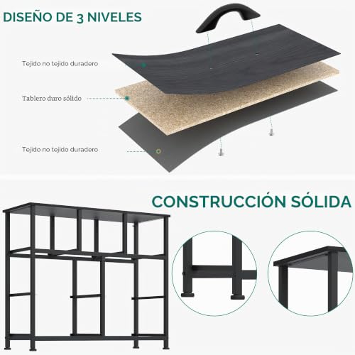 Sinfonier robusto de 7 cajones con tapa de madera negra resistente 8